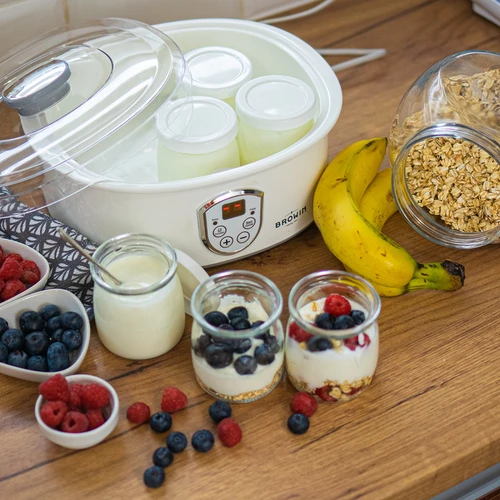 Jogurtovač s termostatom, 7 pohárov, 1,3 L - 12 ['jogurtovač', ' zariadenie na jogurt', ' vegánsky jogurt', ' ako urobiť jogurt', ' na domáci jogurt', ' jogurtovač s termostatom', '']
