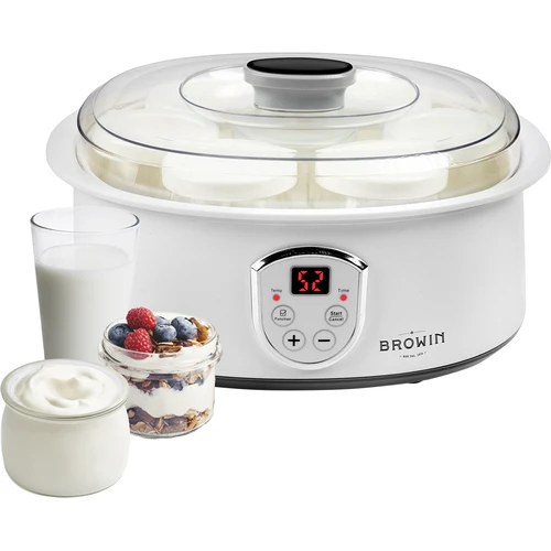 Jogurtovač s termostatom, 7 pohárov, 1,3 L  - 1 ['jogurtovač', ' zariadenie na jogurt', ' vegánsky jogurt', ' ako urobiť jogurt', ' na domáci jogurt', ' jogurtovač s termostatom', '']