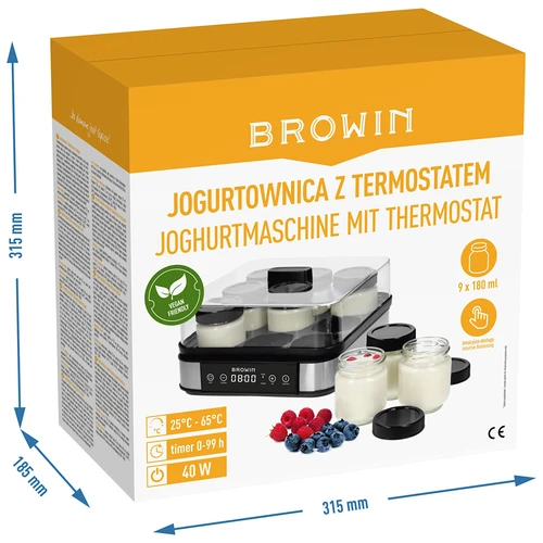 Jogurtovač s termostatom, 9 pohárov, 1,6 L - 12 ['jogurtovač', ' zariadenie na jogurt', ' vegánsky jogurt', ' ako urobiť jogurt', ' na domáci jogurt', ' jogurtovač s termostatom', ' výkonný jogurtovač', ' na darček', ' zdravá kuchyňa', ' najlepší jogurtovač', ' domáci jogurt', ' zariadenie na výrobu jogurtu', ' ako ľahko urobiť jogurt', ' domáci kefír', ' zdravý jogurt', ' jogurt v pohároch', ' odporúčané na jogurt', ' na darček']