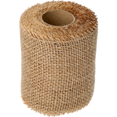 Jutová páska 10 cm/5 m  - 1 ['jutová páska', ' jutová páska', ' páska na paradajky', ' páska na uhorky', ' prírodná páska', ' ekopáska', ' páska na viazanie', ' páska na ručné práce', ' jutová stuha']
