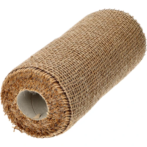 Jutová tkanina 20 cm / 5 m - 2 ['jutová tkanina', ' jutová látka', ' tkanina na ochranu stromčekov', ' prírodná jutová tkanina', ' ekotkanina z juty', ' tkanina na viazanie', ' tkanina na ručné práce']