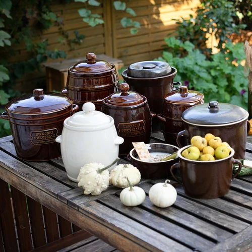 Keramický hrniec - 5l jednoduchý s pokrievkou - 3 ['hrniec na kvasenie kapusty', ' hrniec na kvasenie uhoriek', ' hrniec na kvasenie', ' hrniec na kvasenie kapusty s vodným plášťom', ' hrniec na kvasenie kapusty 50 l', ' hrniec na kvasenie kapusty s golierom 20 l', ' hlinený hrniec na kvasenie', ' bolesławiec hrnce na kvasenie', ' hrniec na kvasenie kapusty castorama', ' hlinený hrniec na kvasenie kapusty 10 l', ' rustikálny hrniec']