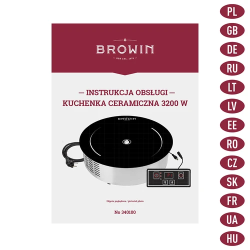 Keramický varič 3200W - 9 ['veľký výkon variča', ' okrúhla varná doska', ' úsporný varič', ' varič s časovačom', ' elektrický varič']