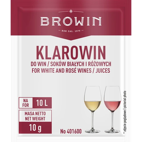 Klarowin - číriaci prostriedok 10 g  - 1 ['prostriedok na čírenie vína', ' číriaci prostriedok', ' klarowin na víno', ' na čírenie vína', ' príslušenstvo na vinárstvo', ' domáce víno']