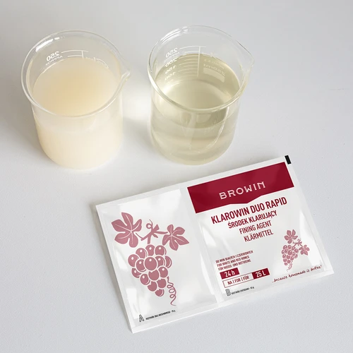 Klarowin Duo Rapid - chitozán + kremičitý prostriedok, 65 g - 3 ['klarowin', ' na čírenie vín', ' číriaci prostriedok', ' prostriedok na zakalenie vo víne', ' chitozán na čírenie', ' kremičitý prostriedok na čírenie', ' číriaci prostriedok 24 h']