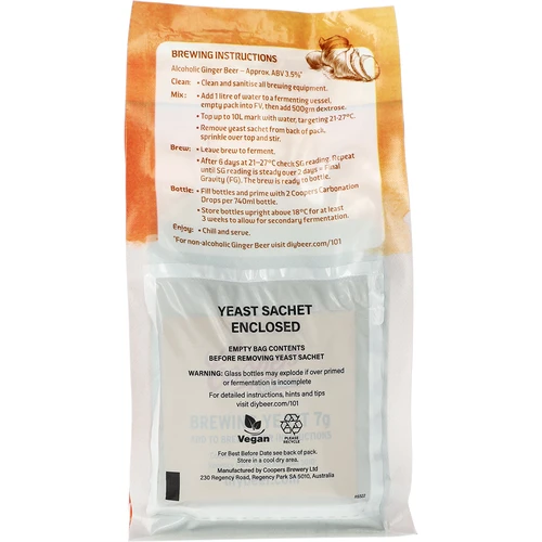 Koncentrát Coopers na výrobu piva Ginger Beer, 0,5 kg - 3