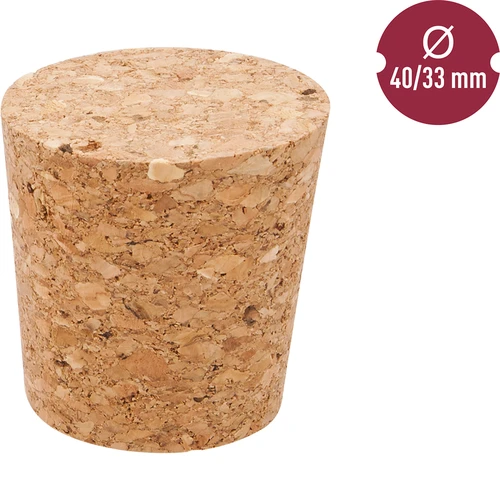 Korková zátka 40/33 mm - 2 ['korková zátka', ' zátka na víno', ' zátka na fľašu', ' zátka na víno', ' fľaše na víno so zátkami']