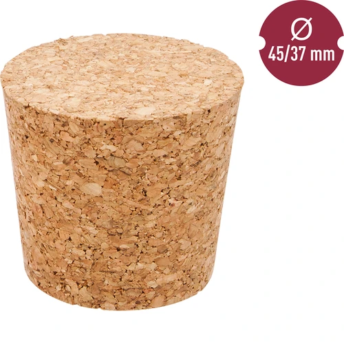 Korková zátka 45/37 mm - 2 ['korková zátka', ' do balóna', ' uzáver z korku', ' kužeľová zátka']