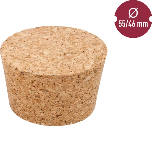 Korková zátka 55/46mm - 2 ['korková zátka', ' zátka na víno', ' zátka na fľašu', ' uzáver na víno', ' fľaše na víno s uzávermi']