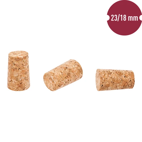 Korok z korku 23/18 mm 100 ks - 2 ['korok z korku', ' korok na víno', ' korok na fľašu', ' zátka na víno', ' fľaše na víno s korkami']