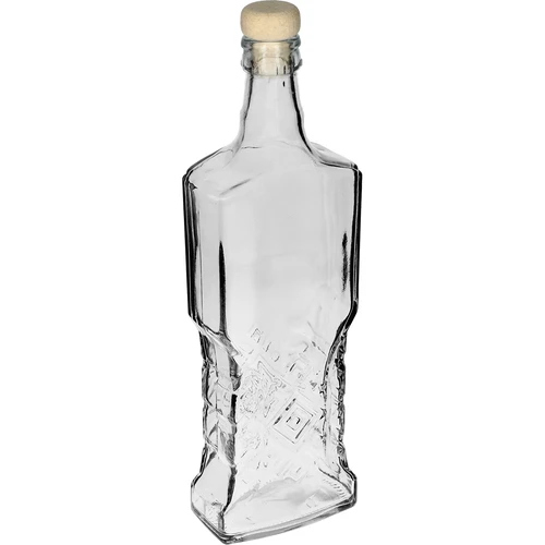 Kredencová fľaša 700ml s korkom - 3 ['ozdobná sklenená fľaša', ' fľaša s prírodným korkom', ' fľaša na likéry', ' fľaša na šťavy', ' ozdobná fľaša na nápoje', ' ozdobná fľaša na likéry', ' pekná fľaša s korkom', ' domáce likéry', ' domáce šťavy']