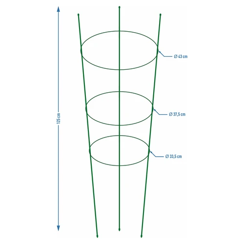 Kruhová podpora pre rastliny 3 kruhy 1,2m - 2