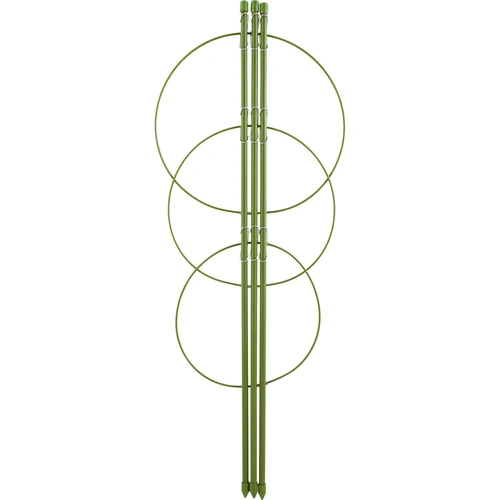 Kruhová podpora pre rastliny 3 kruhy 1,5m  - 1 ['podpora pre rastliny', ' podpora kruhová pre kríky', ' záhradná podpora', ' podpora na ruže', ' záhradná pergola', ' objímka pre rastliny', ' podperka pre rastliny', ' podpora kvetinová', ' podpora pre izbové rastliny', ' podpora pre hortenzie', ' podpora pre čučoriedky', ' podpora pre popínavé rastliny', ' zelená podpora', ' tmavozelená podpora pre rastliny', ' oceľová podpora pre rastliny s kruhmi']