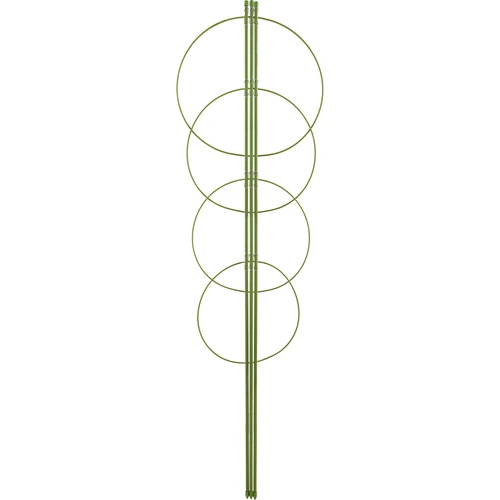 Kruhová podpora pre rastliny 4 kruhy 1m  - 1 ['podpora pre rastliny', ' podpora kruhová pre kríky', ' záhradná podpora', ' podpora na ruže', ' záhradná pergola', ' objímka pre rastliny', ' podperka pre rastliny', ' kvetinová podpora', ' podpora pre izbové rastliny', ' podpora pre hortenzie', ' podpora pre čučoriedky', ' podpora pre popínavé rastliny', ' zelená podpora', ' tmavozelená podpora pre rastliny', ' oceľová podpora pre rastliny s kruhmi']