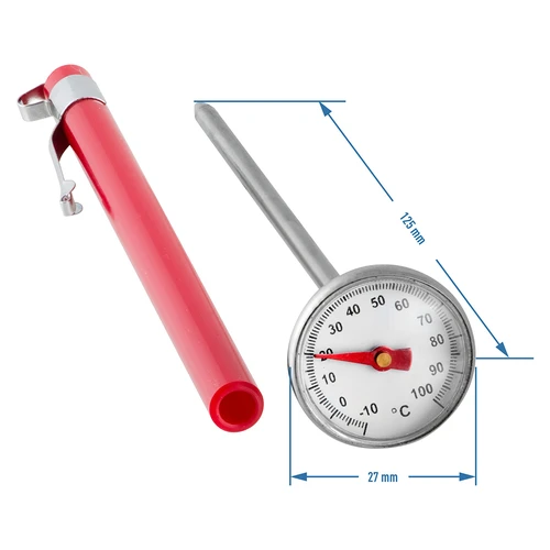 Kuchynský teplomer (0°C do +100°C) 12,5cm - 2 ['teplota', ' kulinársky teplomer', ' gastronomický teplomer', ' teplomer na potraviny', ' teplomer na potraviny so sondou', ' teplomer na mäso', ' teplomer so sondou', ' kuchynský teplomer so sondou', ' sonda na mäso', ' teplomer na pečenie mäsa', ' teplomer na varenie']