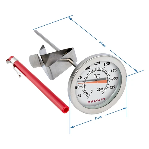 Kuchynský teplomer (0°C do +250°C) 17,5cm - 2 ['Teplomer', ' na pečenie', ' na údenie', ' na varenie', ' teplomer nerezová oceľ', ' teplomer gastronomický', ' teplomer kulinársky', ' teplomer so senzorom teploty', ' teplomer so sondou', ' teplomer gastronomický s certifikátom', ' teplomer na potraviny', ' teplomer na jedlo', ' teplomer s certifikátom PZH']