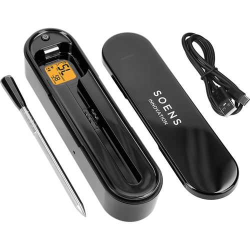 Kuchynský teplomer s bezdrôtovou sondou Bluetooth - 2 ['kuchynský teplomer', ' teplomer na potraviny', ' na varenie', ' na údenie', ' na pečenie', ' teplomer na mäso', ' na grilovanie', ' teplomer s bezdrôtovou sondou a bluetooth', ' inovatívny kuchynský teplomer', ' teplomer na koláče', ' presný teplomer s bluetooth', ' univerzálny teplomer', ' najlepší kuchynský teplomer', ' teplomer so sondou', ' teplomer s aplikáciou', ' nápad na darček', ' ako pohodlne kontrolovať teplotu jedál', ' odporúčaný kuchynský teplomer']