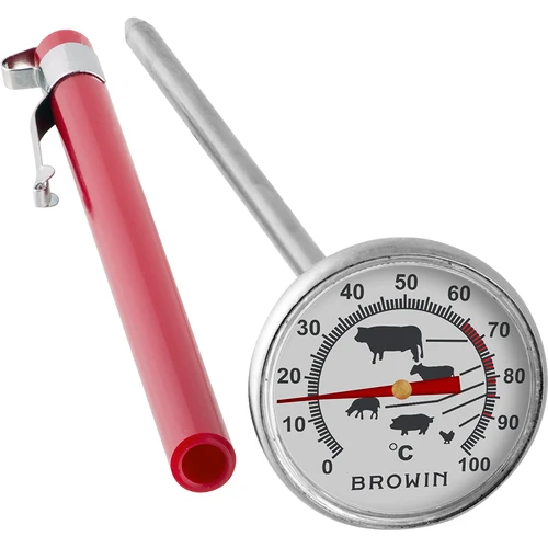 Kuchynský teplomer s grafikou (0°C do +100°C) 12,5cm  - 1 ['teplota', ' kulinársky teplomer', ' gastronomický teplomer', ' teplomer na potraviny', ' teplomer na potraviny so sondou', ' teplomer na mäso', ' teplomer so sondou', ' kuchynský teplomer so sondou', ' sonda na mäso', ' teplomer na pečenie', ' teplomer na varenie', ' teplomer na údenie', ' teplomer do pece', ' teplomer do rúry']