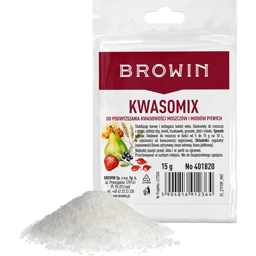 Kwasomix - regulátor kyslosti - 2 ['kwasomix do vína', ' regulátor kyslosti do vína', ' kyselina citrónová', ' kyselina vínna', ' kyselina jablčná']