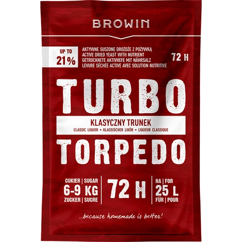 Liehovarnícke kvasnice Turbo Torpedo 72h 21% - 120 g