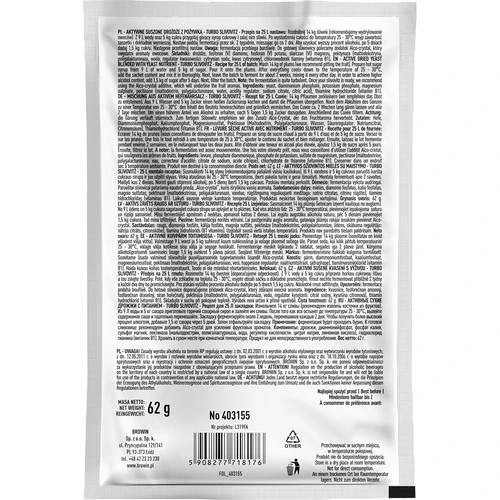 Liehovarské droždie Turbo Slivovitz - 2