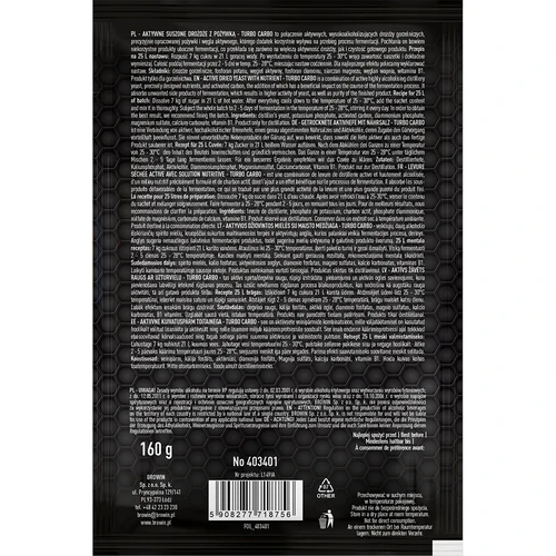 Liehovarské kvasnice Turbo Carbo - 3 ['čistá fermentácia', ' kvasnice s aktívnym uhlím', ' turbo kvasnice s aktívnym uhlím', ' pekná vôňa kvasu']