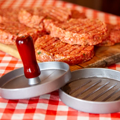 Lis na hamburgery - hliníkový, priemer 12 cm - 7 ['lis na burgery', ' lis na burgery', ' lis na hamburgery', ' burgery', ' hamburgery']