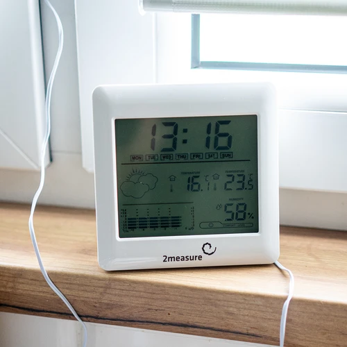 Meteorologická stanica – elektronická, podsvietená, sonda, biela - 8 ['meteorologická stanica so sondou', ' teplomer-vlhkomer', ' multifunkčná meteorologická stanica', ' na meranie teploty', ' s hodinami', ' podsvietený displej', ' pamäť mini-max', ' meranie vlhkosti', ' browin', ' meteorologická stanica']