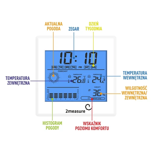 Meteorologická stanica – elektronická, podsvietená, sonda, biela - 5 ['meteorologická stanica so sondou', ' teplomer-vlhkomer', ' multifunkčná meteorologická stanica', ' na meranie teploty', ' s hodinami', ' podsvietený displej', ' pamäť mini-max', ' meranie vlhkosti', ' browin', ' meteorologická stanica']
