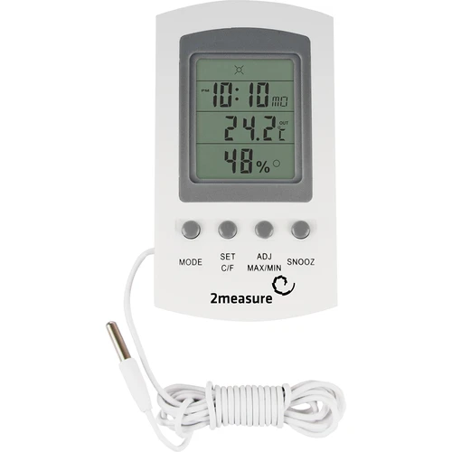 Meteorologická stanica – elektronická, sonda, biela  - 1 ['meteorologická stanica', ' domáca meteorologická stanica', ' teplota', ' teplota prostredia', ' kontrola teploty', ' elektronický teplomer', ' vnútorný teplomer', ' vonkajší teplomer', ' teplomer vonku', ' teplomer so sondou', ' elektronický teplomer so sondou', ' vlhkomer', ' teplomer s hygrometrom', ' teplomer s vlhkomerom', ' vlhkomer vzduchu']