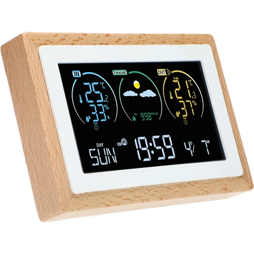 Meteorologická stanica (RCC,DCF) - elektronická, bezdrôtová, podsvietená, senzor, biela - 3 ['bezdrôtová meteorologická stanica', ' meranie vonkajšej a vnútornej teploty', ' meranie vlhkosti', ' meteorologická stanica s kalendárom', ' meteorologická stanica s budíkom', ' presná meteorologická stanica', ' meteorologická stanica', ' elektronická meteorologická stanica', ' univerzálna meteorologická stanica', ' ideálny merač počasia']