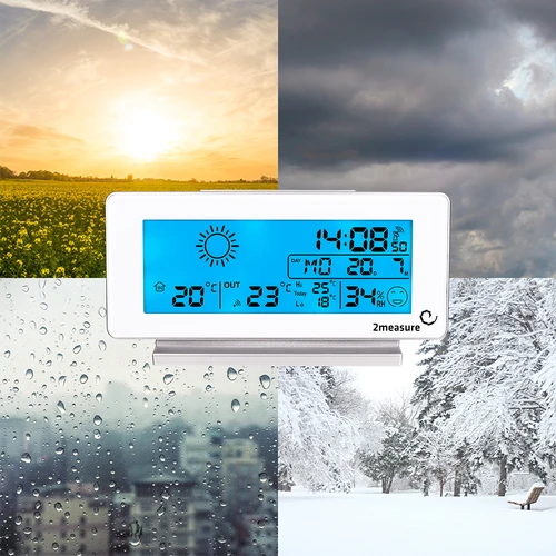 Meteorologická stanica RCC, DCF – elektronická, bezdrôtová, podsvietený senzor, biela - 17 ['meteorologická stanica', ' domáca meteorologická stanica', ' teplota', ' teplota prostredia', ' kontrola teploty', ' elektronický teplomer', ' teplomer so senzorom', ' vnútorný teplomer', ' vonkajší teplomer', ' teplomer vonku', ' meteorologická stanica']