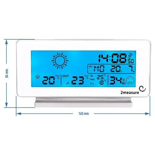 Meteorologická stanica RCC, DCF – elektronická, bezdrôtová, podsvietený senzor, biela - 9 ['meteorologická stanica', ' domáca meteorologická stanica', ' teplota', ' teplota prostredia', ' kontrola teploty', ' elektronický teplomer', ' teplomer so senzorom', ' vnútorný teplomer', ' vonkajší teplomer', ' teplomer vonku', ' meteorologická stanica']