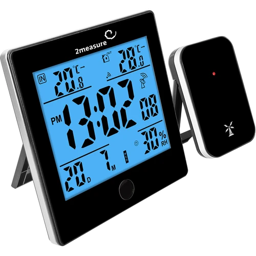 Meteorologická stanica RCC, DCF – elektronická, bezdrôtová, podsvietený senzor, čierna - 2 ['meteorologická stanica', ' domáca meteorologická stanica', ' teplota', ' teplota prostredia', ' kontrola teploty', ' elektronický teplomer', ' teplomer so senzorom', ' vnútorný teplomer', ' vonkajší teplomer', ' teplomer vonku', ' vlhkomer', ' meteorologická stanica']