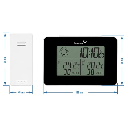 Meteorologická stanica RCC – elektronická, bezdrôtová, podsvietený senzor, čierna - 12 ['meteorologická stanica', ' domáca meteorologická stanica', ' teplota', ' teplota prostredia', ' kontrola teploty', ' elektronický teplomer', ' teplomer so senzorom', ' vnútorný teplomer', ' vonkajší teplomer', ' teplomer vonku', ' meteorologická stanica']