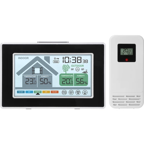 Meteostanica značky Soens – elektronická, s bezdrôtovým vonkajším senzorom