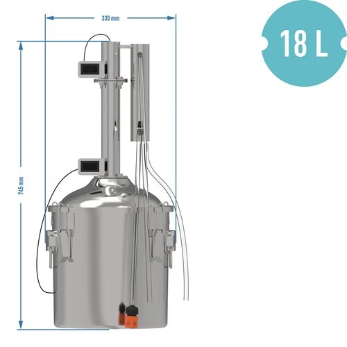 MODULÁRNY DESTILÁTOR CONVEX 18L-ZÁKLADNÝ - 11 ['súprava na destiláciu', ' modulárny destilátor', ' jednoduchá periodická destilácia', ' ako destilovať', ' lacný destilátor', ' katalytický filter', ' na whiskey', ' gin', ' calvados']