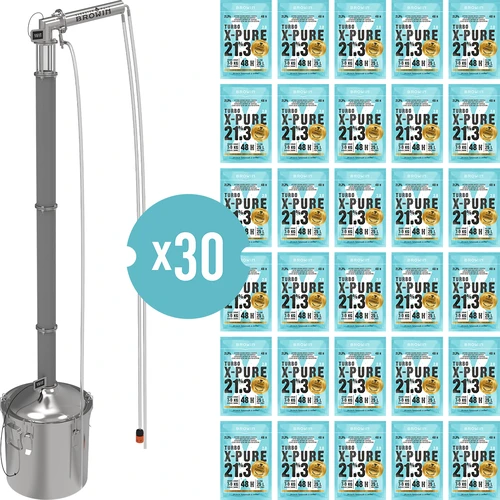 Modulárny destilátor Convex 30 L elektrický - Aabratek - 2 ['abratek', ' elektrický destilátor', ' destilátor s priezorom', ' modulárny destilátor', ' rektifikovaný lieh', ' destilovaná voda 95%', ' destilácia', ' medené výplne', ' medené prizmatické pružinky', ' destilátor browin']