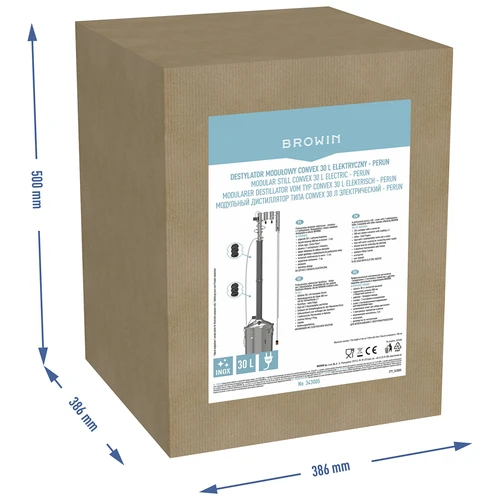 Modulárny destilátor Convex elektrický 30 L - Perun - 21 ['destilátor Browin', ' modulárne destilátory', ' destilátor s oddeľovačmi', ' modulárny destilátor', ' oddeľovače pre destilátor', ' čistý destilát', ' destilačná súprava', ' vypuklé veko', ' veko typu convex', ' destilačná nádoba s vekom', ' súprava na destiláciu', ' destilačná súprava na rozšírenie', ' destilácia na rôznych zdrojoch tepla', ' destilátor 30 L', ' studené prsty']