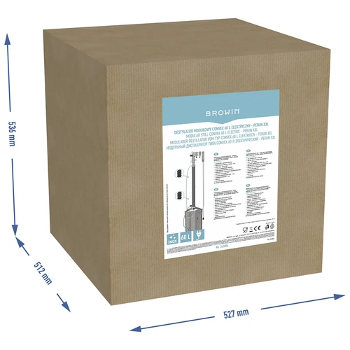 Modulárny destilátor Convex elektrický 60 L - Perun XXL - 17 ['destilátor Browin', ' modulárne destilátory', ' destilátor s oddeľovačmi', ' modulárny destilátor', ' oddeľovače pre destilátor', ' čistý destilát', ' destilačná súprava', ' vypuklé veko', ' veko typu convex', ' destilačná nádoba s vekom', ' súprava na destiláciu', ' destilačná súprava na rozšírenie', ' destilácia na rôznych zdrojoch tepla', ' destilátor 60 L', ' studené prsty']