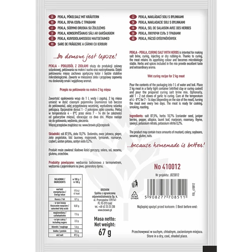 Nakladacia soľ s bylinkami "Pekla" - 70 g - 2 ['na nakladanie', ' na šunku', ' na šunky', ' údenárstvo', ' nakladacia zálievka', ' domáca šunka', ' na údenie', ' na pečenie']