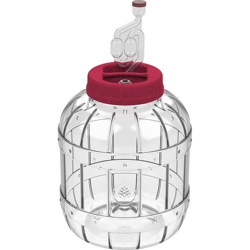 Neporušiteľný, multifunkčný pohár na fermentáciu, 5 L  - 1 ['neporušiteľný pohár', ' plastový pohár', ' pohár z plastu', ' pohár na víno', ' pohár na cider', ' na fermentáciu vína', ' pohár s fermentačnou trubičkou', ' pohár 5L']