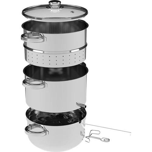 Nerezový odšťavovač s parným hrncom 5 L - 3 ['parný odšťavovač', ' parný hrniec', ' nerezový odšťavovač', ' odšťavovač indukcia', ' plynový sporák', ' 5 L', ' na šťavy', ' domáca šťava']
