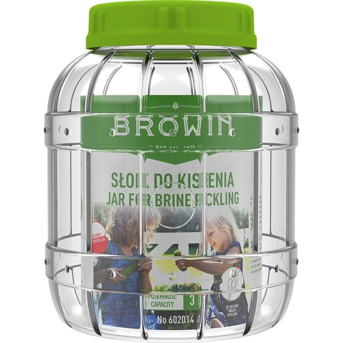 Nerozbitná nádoba na kvasenie, 3 L - 3 ['kyslé uhorky', ' kyslé karfioly', ' kyslé repy', ' repný kvások', ' plastová nádoba', ' plastový pohár', ' domáce kyslé uhorky', ' nádoba 3L', ' nádoba s certifikátom na kvasenie', ' pet nádoba']