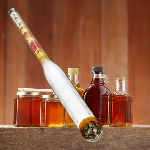 Nerozbitný cukromer na medovinu s odmernou skúmavkou, merací rozsah 10-50°Blg - 8