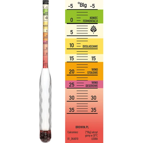 Nerozbitný cukromer s skúmavkou, rozsah merania: -5-35°Blg - 3 ['cukromer', ' nerozbitný cukromer', ' bezpečný cukromer', ' nerozbitný merač cukru na víno', ' areometer na kvapaliny', ' meranie balinga vína', ' prístroj na meranie cukru', ' jednoduché meranie cukru v nastaveniach', ' meranie cukru v mladine', ' meranie obsahu cukru', ' ukazovateľ obsahu cukru v nastaveniach', ' cukromer s čitateľnou stupnicou', ' aký cukromer vybrať', ' darček pre výrobcu nápojov', ' inovatívny merač na pitné kvapaliny', ' ukazovateľ hladiny cukru v kvapalinách', ' na výrobu nápojov']