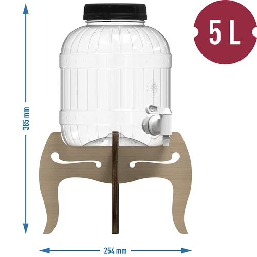 Neroztĺkateľný pohár 5L s kohútikom a obojstranným, dreveným stojanom - 12 ['neroztĺkateľný pohár', ' plastový pohár', ' pohár na limonádu', ' pohár na punč', ' pohár na stojane', ' pohár s kohútikom', ' citrónová šťava', ' limonáda', ' punč', ' sangria', ' pohár na stojane', ' pohár na nápoje', ' pohár na likér', ' na vianočný sušený ovocný čaj', ' pohár na alkohol']
