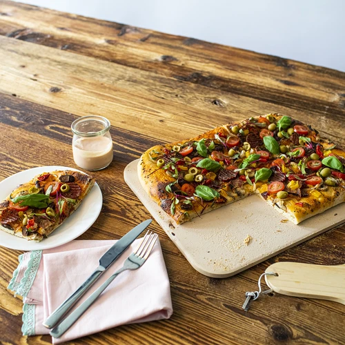 Obdĺžnikový kameň na pizzu, vyrobený z kordieritu, - 38 x 30,5 cm - 13 ['kameň na pečenie pizze', ' kameň na pečenie chleba', ' kameň na pizzu obdĺžnikový', ' veľký kameň na pizzu', ' pizza']