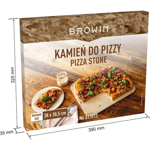 Obdĺžnikový kameň na pizzu, vyrobený z kordieritu, - 38 x 30,5 cm - 6 ['kameň na pečenie pizze', ' kameň na pečenie chleba', ' kameň na pizzu obdĺžnikový', ' veľký kameň na pizzu', ' pizza']