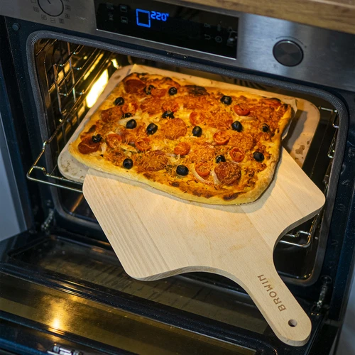 Obdĺžnikový kameň na pizzu, vyrobený z kordieritu, - 38 x 30,5 cm - 9 ['kameň na pečenie pizze', ' kameň na pečenie chleba', ' kameň na pizzu obdĺžnikový', ' veľký kameň na pizzu', ' pizza']